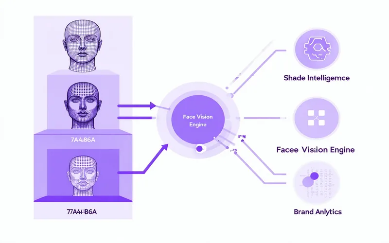 LumeCore SDK architecture diagram showing vision engine, shade intelligence layer, and analytics output